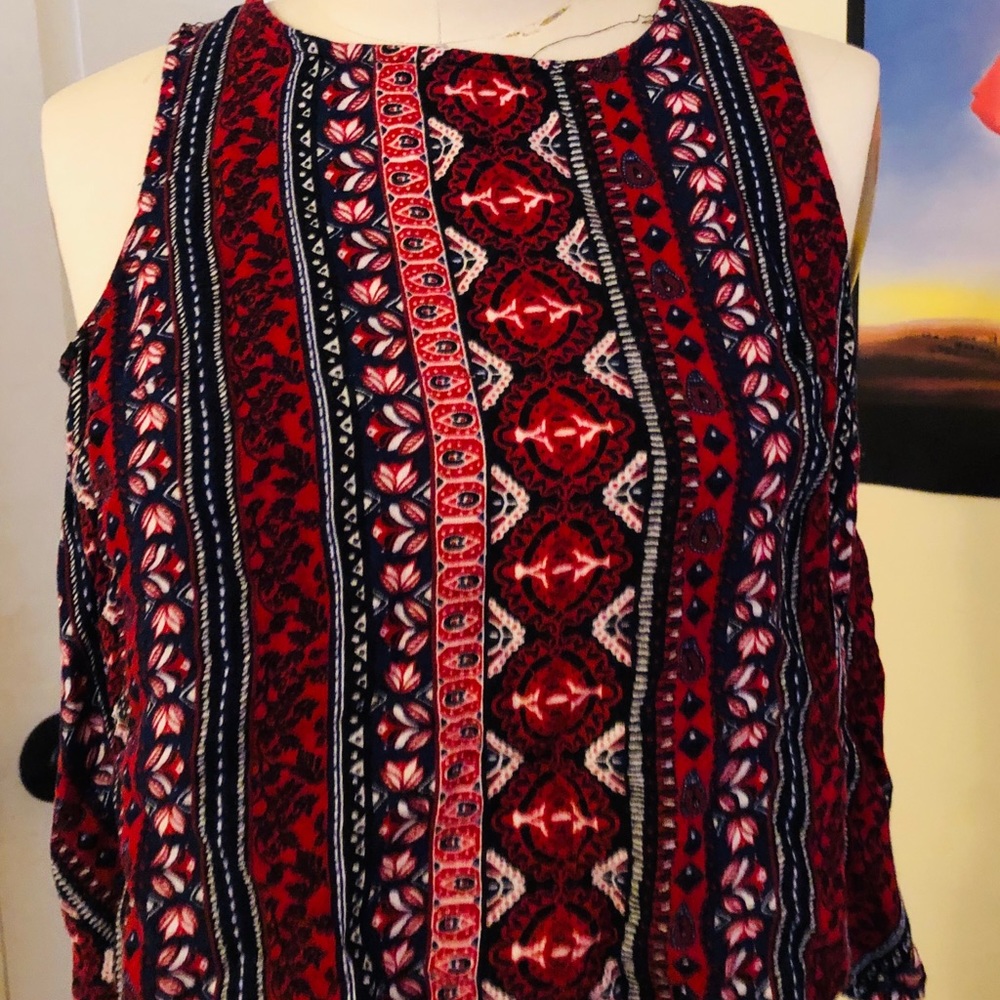 Beautiful print tank top, backless